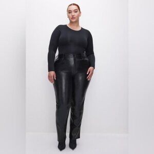 Good American Good Icon Faux Leather Pants Size 18 NWOT
